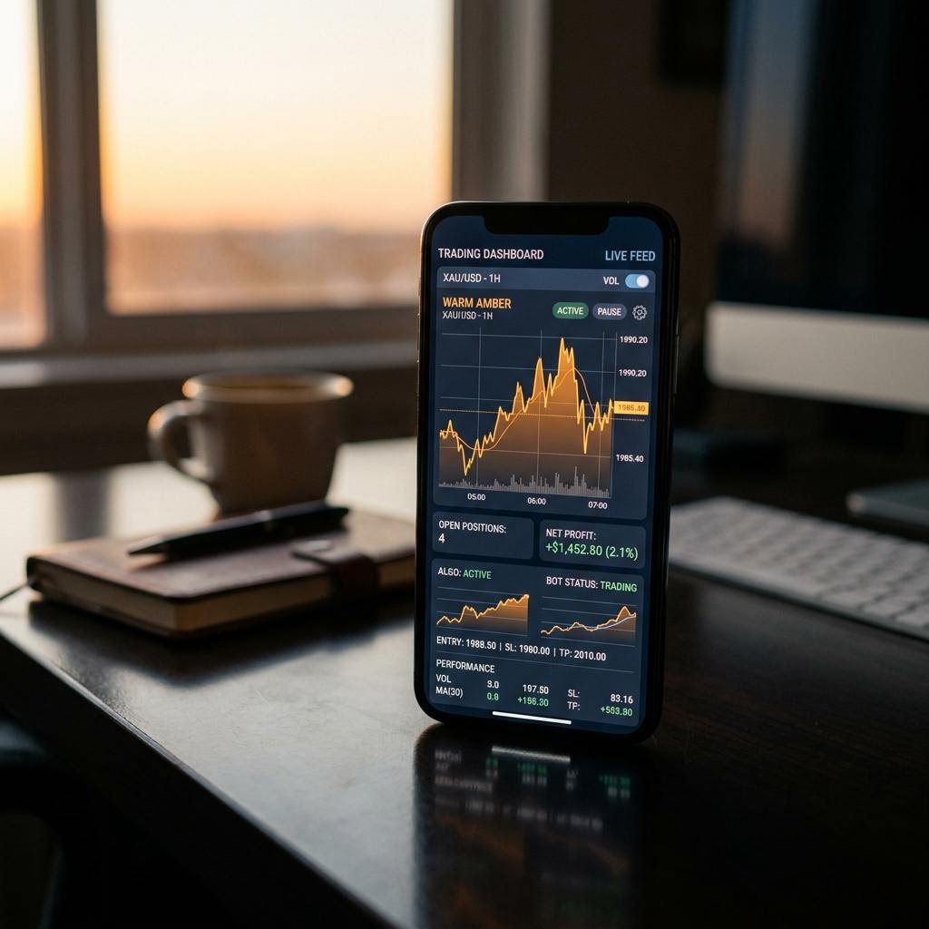 Drauvendouk Dashboard auf einem Smartphone
